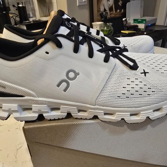 On Cloud X 4 Ivory Black Men's Athletic Shoes 3ME30040791 Size 13 Running Trail - Picture 7 of 11